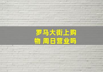 罗马大街上购物 周日营业吗